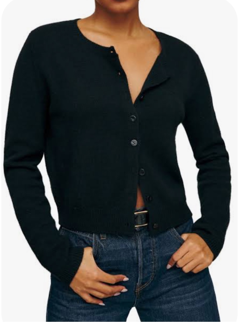 House of Harlow 1960 NWT $249 Blue 100% Cashmere Button Front Cardigan Size M